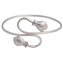 Jewellery Indian Sterling Silver Arm Bracelet Armlet 3.25 inches