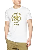 Jeep Camiseta Manga Corta O100664 (Blanco / Verde)