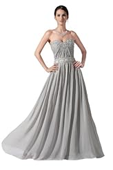Pleated  Chiffon Evening Dress/Prom Dress  With Pearls