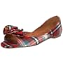 Steve Madden Women's Florale Open Toe Ruffle Flat,Red Multi,8.5 M US