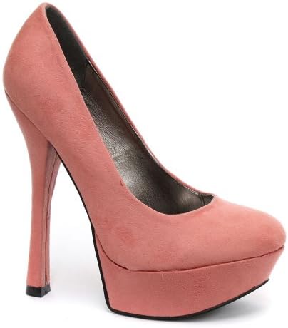 Odeon Coral Faux Suede Womens Platform High Heel Court Shoe, Size 10
