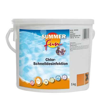Chlor Schnelldesinfektion zur Wasserpflege 5 kg (Eimer)