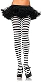 Leg Avenue Plus Size Stripe Tights (Black 3x-4x)