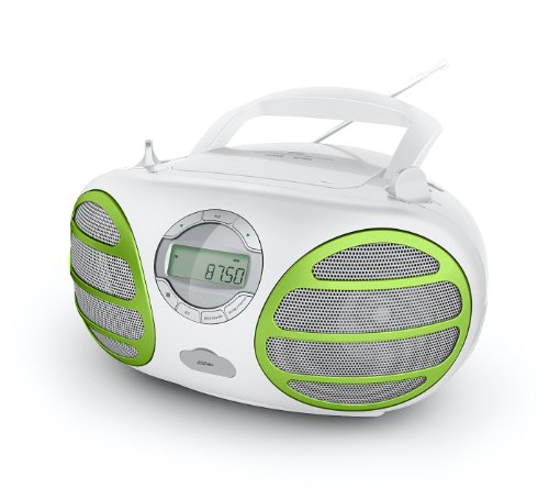 Muse M-26RDBW tragbares Radio CD/MP3 Player wei&szlig;/gr&uuml;n