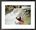 A Kayaker Careens over a Triple Drop Waterfall into the Swirling White Water Below National Geographic Collection Framed Art Poster Print by Barry Tessman, 22x18