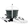 360 Mopp Set mit 2 Moppk�pfen | Der beste Wischmopp | Nass / Trocken Mop - Putzen ohne Spuren zu hinterlassen | 100% hochwertiger Microfaserkopf | Super saugf�hig | Saubere H�nde | Einfach und m�helos |