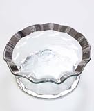 Platinum Ruffle Petits Fours Stand by Annieglass