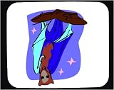 Mouse Pad with bat, down, rodent, hanging, upside, animal