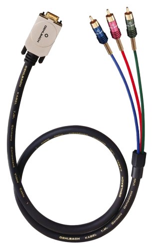 Oehlbach Componenten Videokabel YUV 3 Cinch VGA, schwarz 1,0m Preisvergleich
