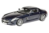 Dickie-Schuco 450746200 - Schuco - MB SLS AMG Coup&eacute;, blau 1:43 Limited Edition: 1.000 St&uuml;ck, Klarsichtvitrine mit Sammlerumkarton