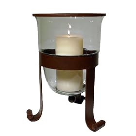 Global Views Small Simple Grande Hurricane, Rust Lacquer Finish