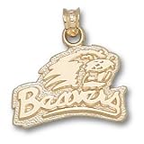 Oregon State Beavers 1/2in 10k Head Pendant/10kt yellow gold