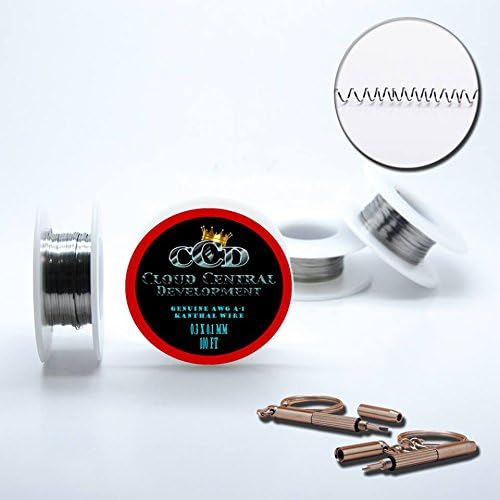 GENUINE CLOUD CENTRAL 100' ft 0.3 x 0.1 mm FLAT RIBBON KANTHAL A-1 AWG WIRE ROLL SPOOL 5.76 Ohm/ft Resistance w/ RBA RDA REBUILDABLE MULTI-TOOL