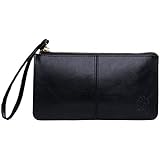 Leather Wristlets Wallet Cute Candy Colors Womens Clutch Purse