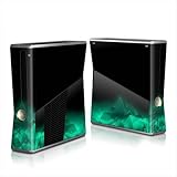 Dark Emerald Crystal Design Protector Skin Decal Sticker for Xbox 360 S Game Console Full Body