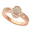 14K Rose Gold Diamond Filigree Ring - 0.04 Ct.