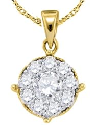 1.03ctw Pear Shape Round Diamond Seville Pendant