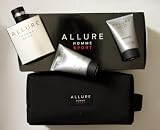 Chanel Allure Homme Sport LUXURY Gift SET for Men - EDT SPRAY 3.4 OZ (100 ml), AFTER SHAVE MOISTURIZER 1.7 OZ (50 ml), Hair and Body Wash Gel (1.7 OZ (50ml) in a Chanel Signature Travel Bag