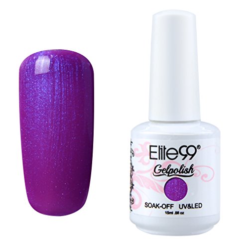Qimisi Soak-Off UV LED Gel Polish Nail Art Manicure Lacquer Pearl Rose Violet