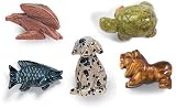 GeoCentral Animal World Collection Natural Stone Carved Animal Figurine - Dog