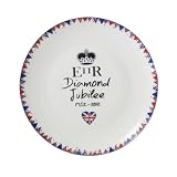 diamond jubilee Union flag bone china Round Plate  from bpb