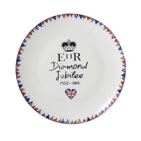 diamond jubilee Union flag bone china Round Plate