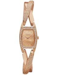 DKNY Rose-Gold Glitzy Stainless Steel Womens watch #NY8595