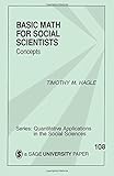 Basic Math for Social Scientists: Concepts (Quantitative Applications in the Social Sciences)