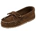 Minnetonka Women's 403 Kilty Suede Moccasin,Dusty Brown,9 M US