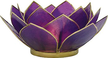 Plum Purple 3-Layer Capiz (gold edged)