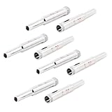 uxcell　マーブルホールソー　50mmロング　8mm直径　シルバートーン　ダイヤモンドパーティクル