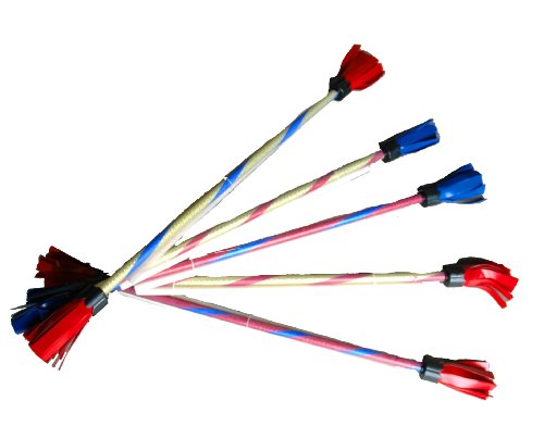 Juggling Flower Sticks Devil Sticks Magic Sticks (Rubber Tassle Material)
