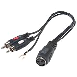 Produkt-Bild: Vivanco Audioadapter, 2x Cinchstecker + Erde -> 5 polige DIN Kupplung, 0,2m