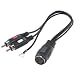 Vivanco Audioadapter, 2x Cinchstecker + Erde -> 5 polige DIN Kupplung, 0,2m