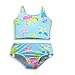 Girlfriends by Anita G Designer Clothes - Girls 2 Piece Butterfly Tankini Bathing Suit, Light Blue, Multi (Size 5)