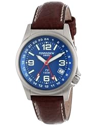 Torgoen Swiss Womens T05504 Zulu Time Leather Strap Watch