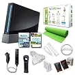 Nintendo Wii Black Holiday Fit Bundle with Remote Plus, Yoga Mat, Boxing Gloves, and More