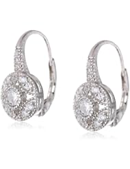 .925 Sterling Silver Cubic-Zirconia Round Shaped Earrings