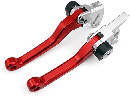 Motorcycle Racing CNC Pivot Folding Brake Clutch 3 Finger Levers Kit Red Fit For 2003 2004 2005 2006 2007 2008 2009 Honda CRF230F