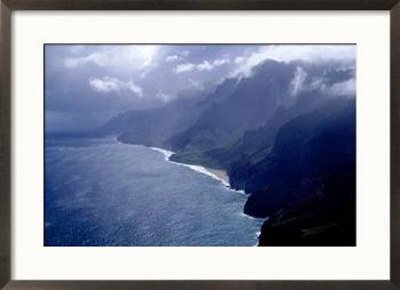 Na Pali Coast, Kauai, Hawaii Framed Photographic Poster Print by Michele Burgess, 29x21