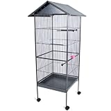 TecTake XXL Vogelvoliere Vogelk�fig Voliere K�fig Vogelhaus Vogel Tierk�fig 157cm hoch