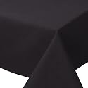 Now Designs 60 by 120-Inch Basic Tablecloth, Black