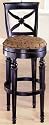 2 Normandy Black Honey Swivel Bar Stools