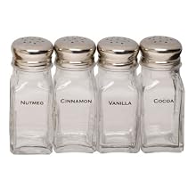 Espresso Supply Labeled Shaker Set, Set of 4