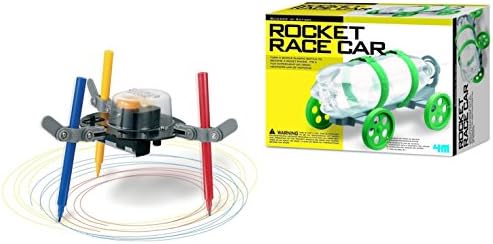 4M Rocket Race Car Kit PLUS Doodling Robot