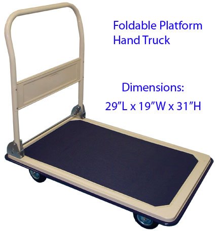 330 Lb Heavy Duty Platform Hand Truck Cart 330lb Cap On Sale
