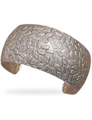 CleverSilvers Cuff Bracelet With Leaf Design