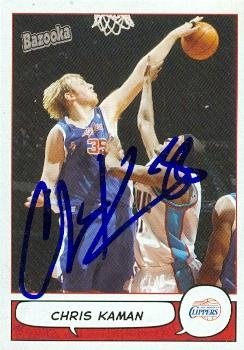 Chris Kaman Autographed/Hand Signed Basketball Card (Los Angeles Clippers) 2005 Topps Bazooka #58