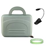 Silver Nylon Amazon Kindle DX Hardshell Carrying Case + Black Ebook Reader Light + Live*Laugh*Love Wrist Band!!! (Kindle DX Not Included)