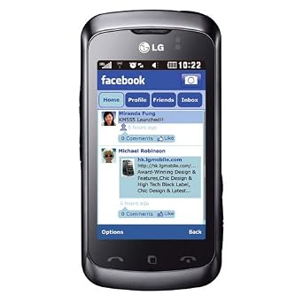 LG KM555 Unlocked QuadBand Phone with 3 MP Camera Push Email 